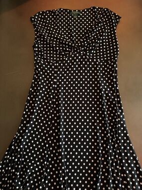 Lauren Ralph Lauren Black & White Polka Dot Dress